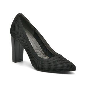 ADRIENNE Vittadini "Neeka" stretch knit pump black heel Women 7.5 NEW